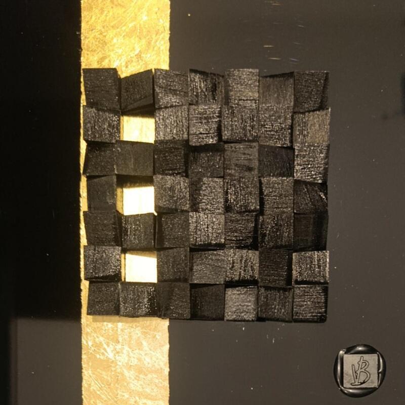 Peinture Chucky par Bauquel Véronique | Tableau Abstrait Minimaliste Collage