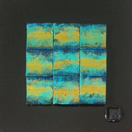 Peinture Luna par Bauquel Véronique | Tableau Abstrait Collage Minimaliste