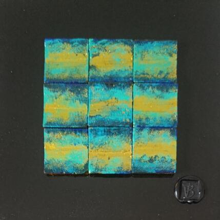 Peinture Luna par Bauquel Véronique | Tableau Abstrait Collage Minimaliste