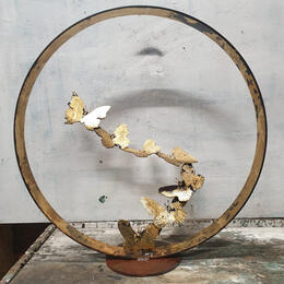 Sculpture L’envolée  by Eres Nicolas | Sculpture Figurative Metal Animals