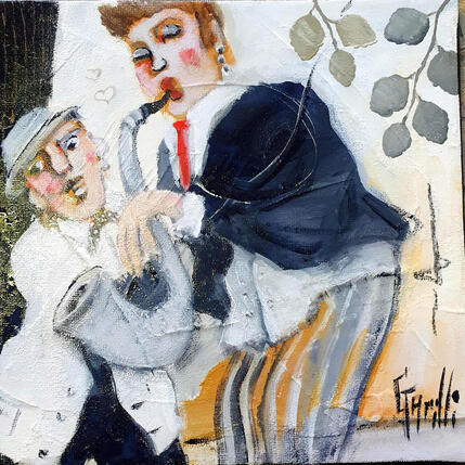 Painting  Notes d'amour by Garilli Nicole | Painting Figurative Acrylic Life style, Pop icons