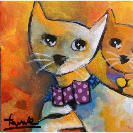 Painting Garfield le chat by Fauve | Painting Figurative Acrylic Animals