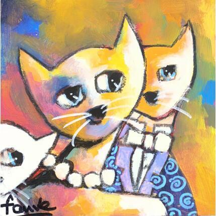 Gemälde Frimousse et isidore von Fauve | Gemälde Figurativ Acryl Tiere