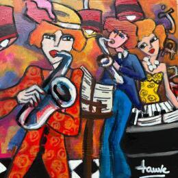 Pintura La musique dans  la peau por Fauve | Pintura