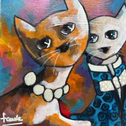 Pintura Doudou et princesse por Fauve | Pintura