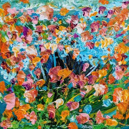 Painting Buisson bleu clair by Amblard Florence | Painting