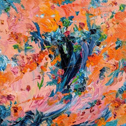 Painting Orange wild flowers by Amblard Florence | Painting