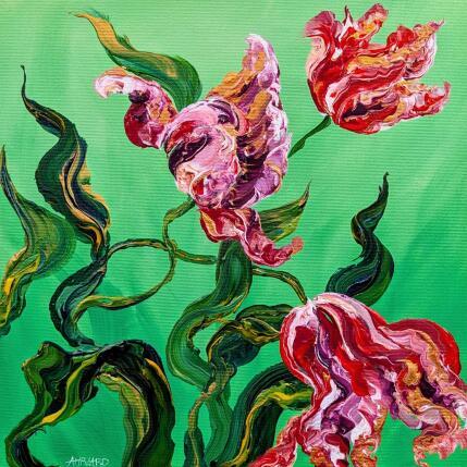 Painting Les cinq tulipes by Amblard Florence | Painting