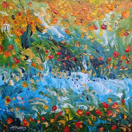 Painting The flight of poppies by Amblard Florence | Painting