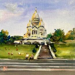 Peinture Sur les marches par Manière Anisa  | Tableau