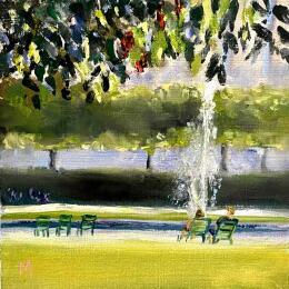 Peinture Contemplation par Manière Anisa  | Tableau