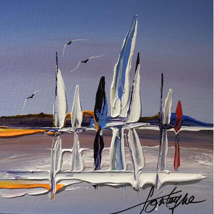 Painting Je file mon Amour by Fonteyne David | Painting Figurative Acrylic Pop icons