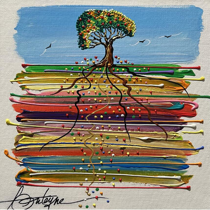 Painting La chasse au bonheur by Fonteyne David | Painting Figurative Acrylic Pop icons