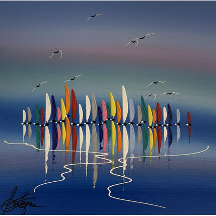 Painting On arrive by Fonteyne David | Painting Figurative Acrylic