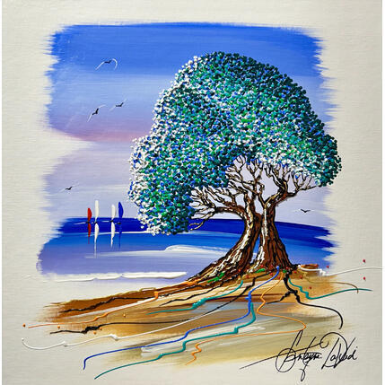 Painting Le gardien by Fonteyne David | Painting Figurative Acrylic