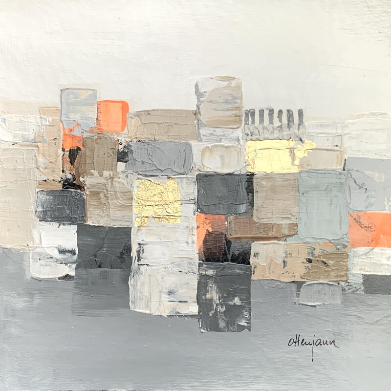 Painting Enchantement de la nature 1 by Ottenjann Andrea | Painting Abstract Landscapes Acrylic