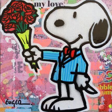 Painting MY LOVE by Euger Philippe | Painting Pop-art Acrylic, Gluing Pop icons