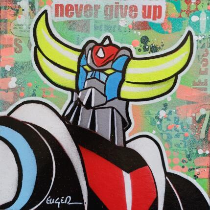 Painting NEVER GIVE UP by Euger Philippe | Painting Pop-art Acrylic, Gluing Pop icons