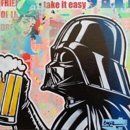 Painting TAKE IT EASY by Euger Philippe | Painting Pop-art Acrylic, Gluing Pop icons