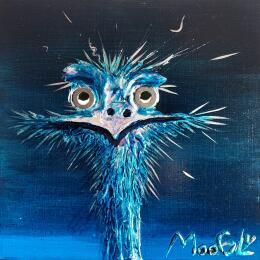 Peinture Damoclus par Moogly | Tableau Art Singulier Acrylique, Pigments, Résine Animaux
