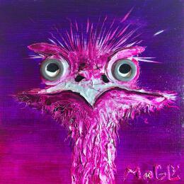 Peinture Fougus par Moogly | Tableau Art Singulier Acrylique, Pigments, Résine Animaux