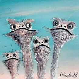 Peinture Motus par Moogly | Tableau Art Singulier Acrylique, Pigments, Résine Animaux