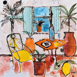 Painting Apéro au bord de l’eau by Colombo Cécile | Painting