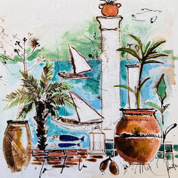 Painting Comme au cinéma by Colombo Cécile | Painting