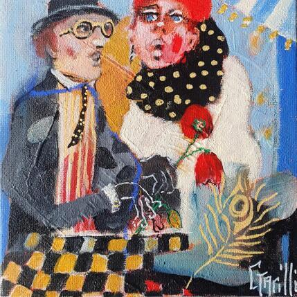 Pintura Douce rencontre por Garilli Nicole | Pintura Figurativo Acrílico Life style