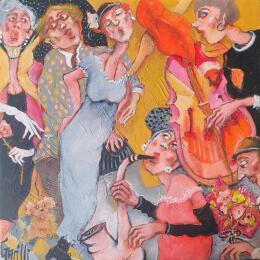 Painting L'amour est dans l'air by Garilli Nicole | Painting Figurative Acrylic Life style