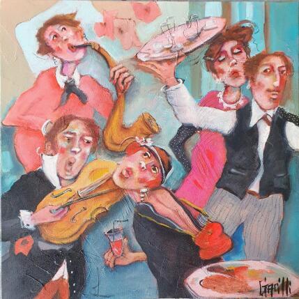 Pintura Intimités musicales por Garilli Nicole | Pintura Figurativo Acrílico Life style