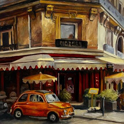 Painting Café Fleurus by Piffard Cédric | Painting
