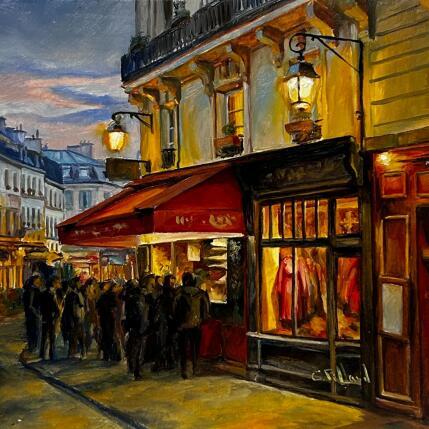 Painting Paris, la nuit by Piffard Cédric | Painting