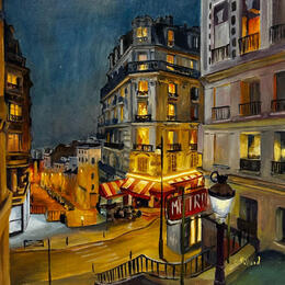 Painting Vie nocturne by Piffard Cédric | Painting  Oil