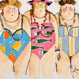 Painting Bernadette, Yvonne, Marisa by Colombo Cécile | Painting