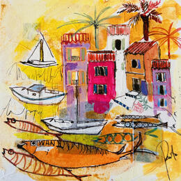 Painting La danse des sardines by Colombo Cécile | Painting