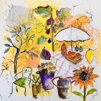 Painting Premiers soleils by Colombo Cécile | Painting