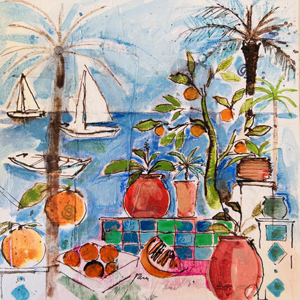 Painting Vue de la terrasse by Colombo Cécile | Painting