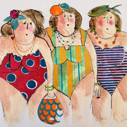 Peinture Martine, Charlie, sylvie par Colombo Cécile | Tableau