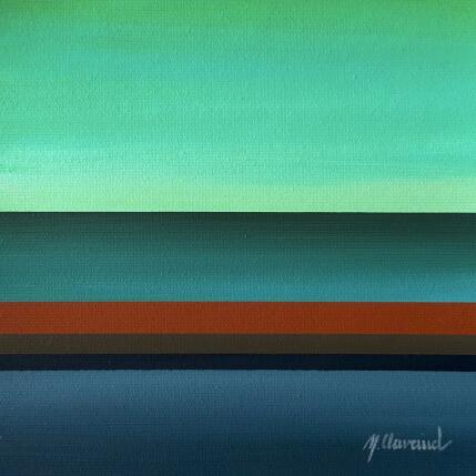 Painting EMERALD FLOW by Clavaud Morgane | Painting Figurative Acrylic Landscapes, Marine, Minimalist, Pop icons