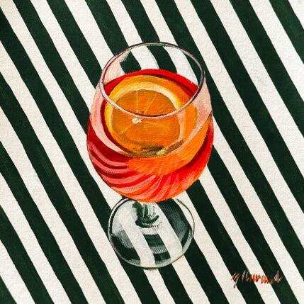 Painting DRINK N°4 - SPRITZ by Clavaud Morgane | Painting Figurative Acrylic Life style, Pop icons, Still-life