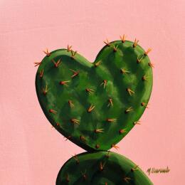 Gemälde BEHIND THE THORNS, LOVE von Clavaud Morgane | Gemälde