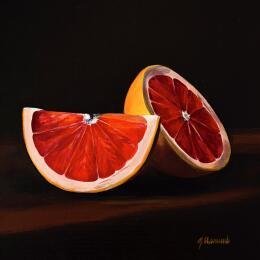 Gemälde GRAPEFRUIT RADIANCE von Clavaud Morgane | Gemälde