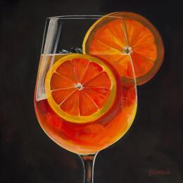 Gemälde THE ORANGE ELIXIR von Clavaud Morgane | Gemälde