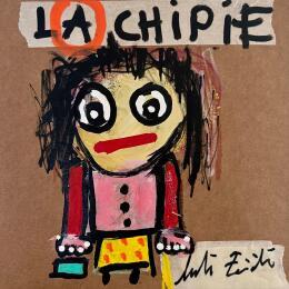 Gemälde LA CHIPIE von Zaïdi Larbi | Gemälde Art brut Acryl, Pastell, Posca Kinder