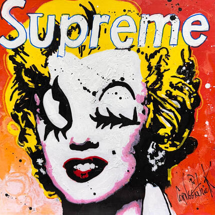 Gemälde Marilyn Betty, SUPREME von Cornée Patrick | Gemälde Pop-Art Graffiti, Öl Kino, Pop-Ikonen, Porträt