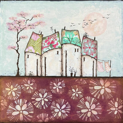 Painting Mauve saison by Blais Delphine | Painting