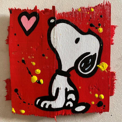 Peinture F1 Snoopy coeur par Marie G. | Tableau