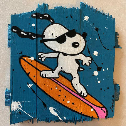 Peinture F2 Snoopy surf par Marie G. | Tableau