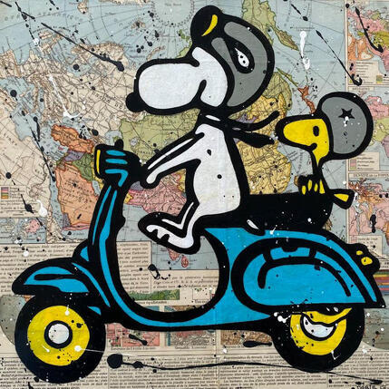 Pintura Tour du monde ... por Marie G.  | Pintura